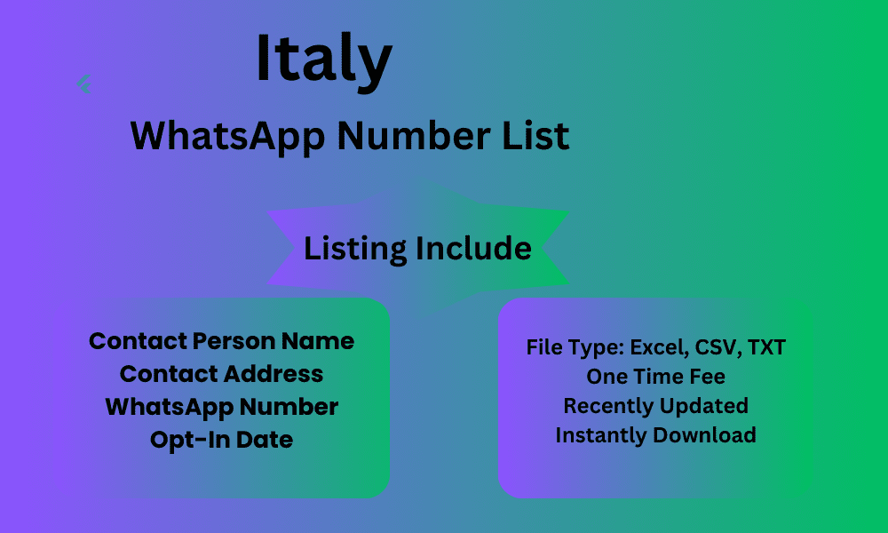 Italy whatsapp number list
