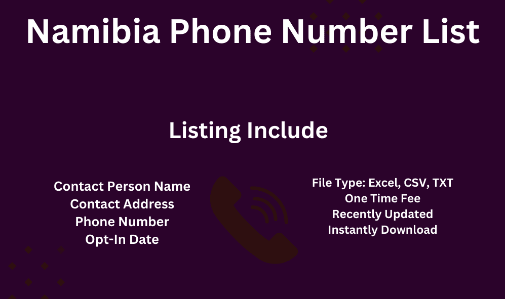 Namibia phone number list