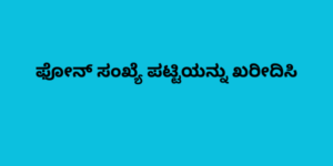 ಫೋನ್ ಸಂಖ್ಯೆ ಪಟ್ಟಿಯನ್ನು ಖರೀದಿಸಿ