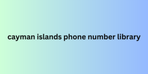 cayman islands phone number library