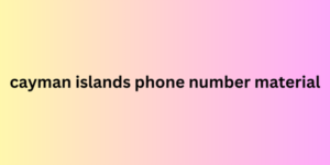 cayman islands phone number material