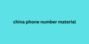 china phone number material