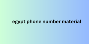 egypt phone number material