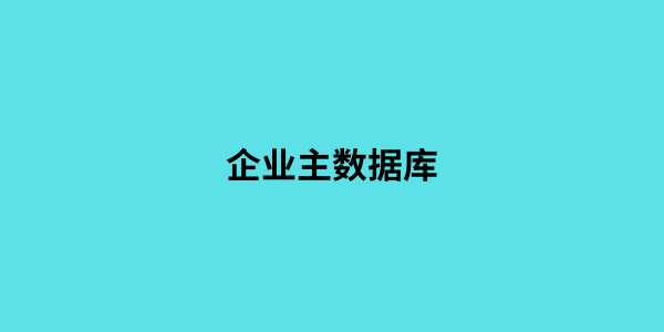 企业主数据库 